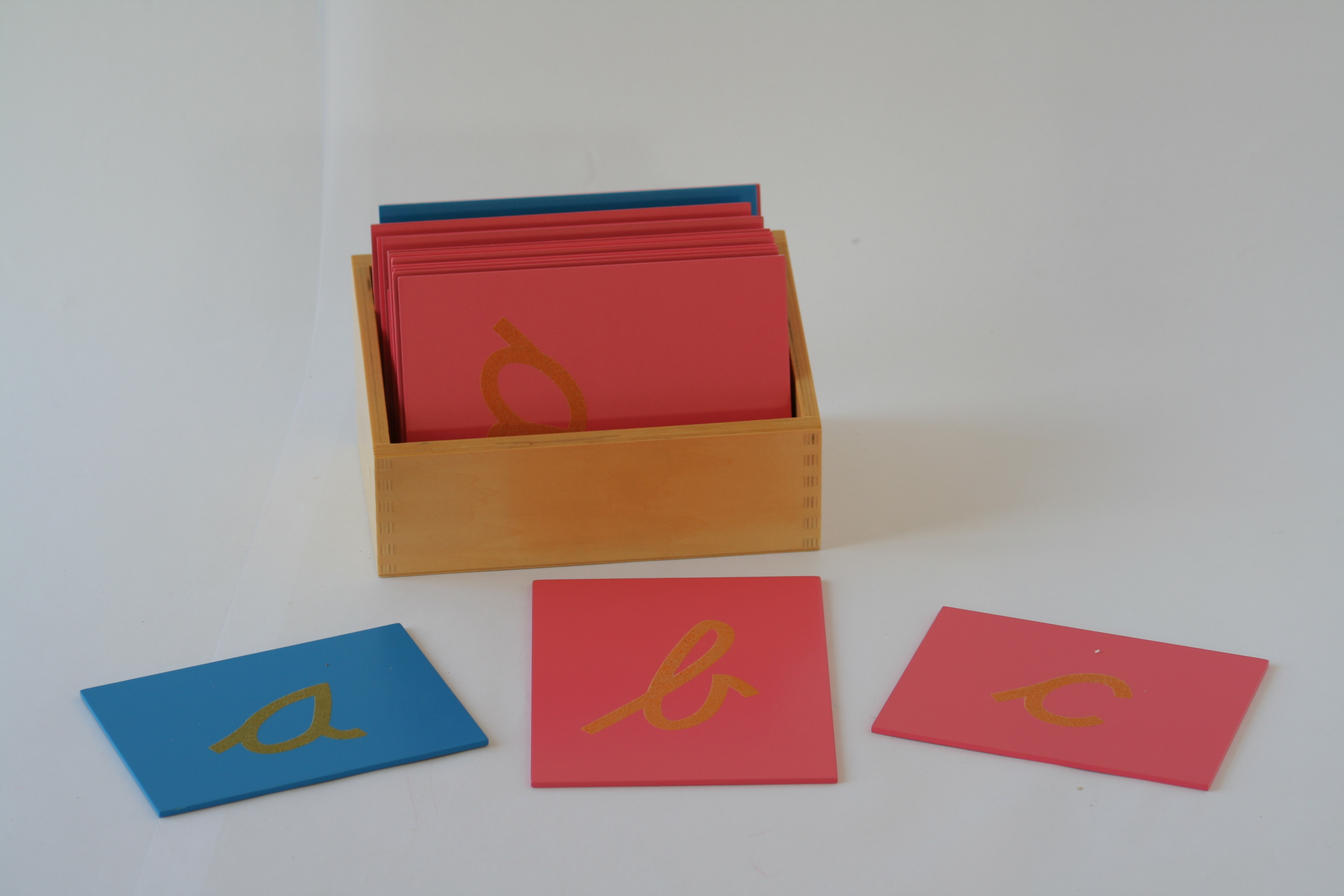 Sandpaper Letters Lower Case Cursive Box Montessori Pre School 